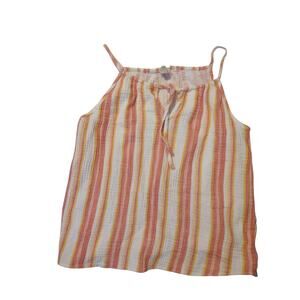 Ann Taylor Loft Gauzy Striped‎ Top Medium Lightweight Summer Casual
